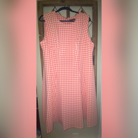 Tommy Hilfiger Pink Gingham Dress SIZE 18 - Picture 2 of 10